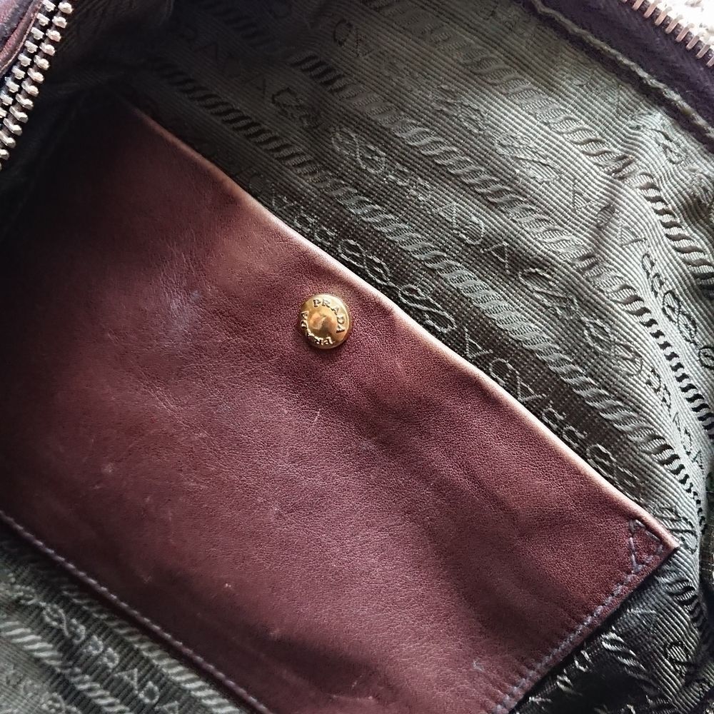 PRADA coffee brown calfskin Hobo Bag - Picture 6 of 14